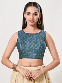 Bandhani Printed High Neck Blouse