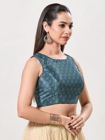 Bandhani Printed High Neck Blouse