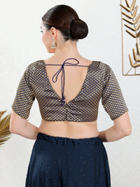 Brocade V Neck Butti Dollar Blouse