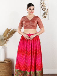 Brocade V Neck Butti Dollar Blouse