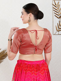 Brocade V Neck Butti Dollar Blouse