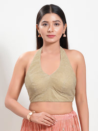 Shimmer Halter Neck Blouse