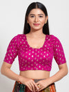 Brocade Zari Butti Front Open Blouse