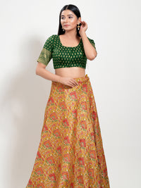 Brocade Sleeves Border Blouse