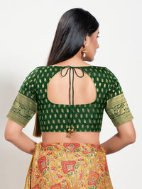 Brocade Sleeves Border Blouse