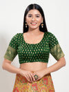 Brocade Sleeves Border Blouse