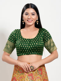 Brocade Sleeves Border Blouse
