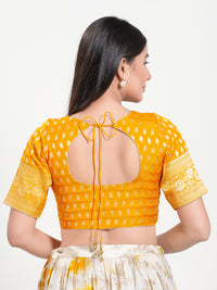 Brocade Sleeves Border Blouse