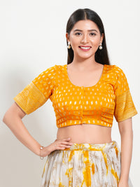 Brocade Sleeves Border Blouse