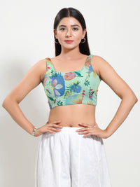 Tie-Dye Round Neck Blouse