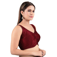 Vamas Silk Solid Rouching Blouse