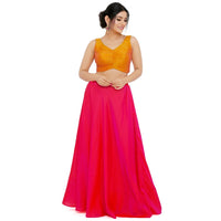 Vamas Silk Solid Rouching Blouse
