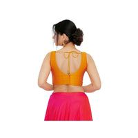 Vamas Silk Solid Rouching Blouse