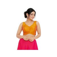 Vamas Silk Solid Rouching Blouse
