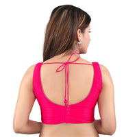 Vamas Silk Solid Rouching Blouse