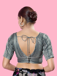Multi Threadwork Yoke Brocade Blouse