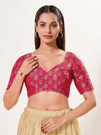 Paisley Brocade Paan Neck Blouse