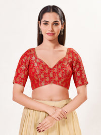 Paisley Brocade Paan Neck Blouse