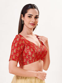 Paisley Brocade Paan Neck Blouse