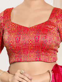 Brocade Square Motif Blouse