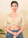 Tissue V Neck Yoke Sabya Cut Blouse