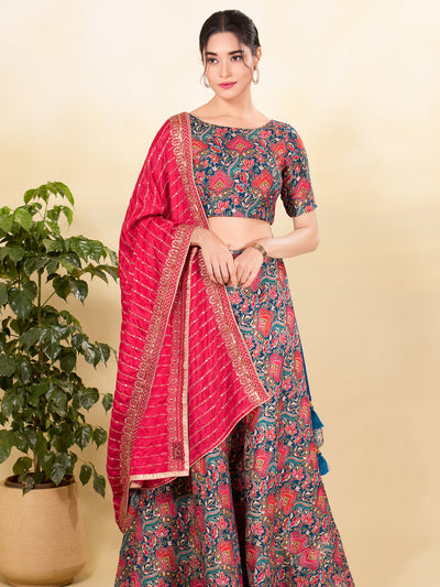 Position Print High Neck Blouse