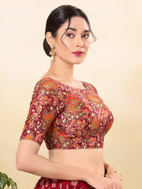 Position Print High Neck Blouse