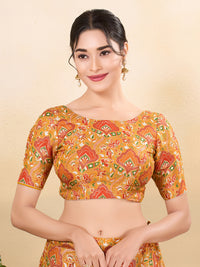 Position Print High Neck Blouse
