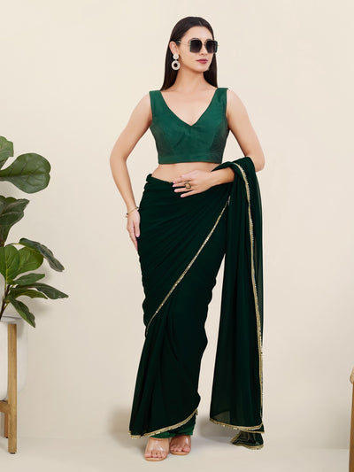 Vamas Silk V Neck Yoke Sleeveless Blouse