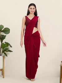 Vamas Silk V Neck Yoke Sleeveless Blouse