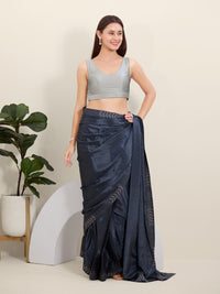 Vamas Silk V Neck Yoke Sleeveless Blouse