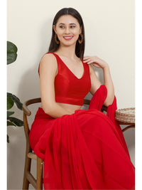 Vamas Silk V Neck Yoke Sleeveless Blouse