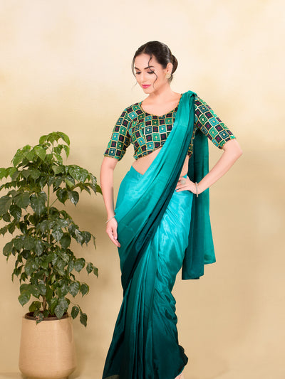 Square Embroidery Sequence Chinon Blouse