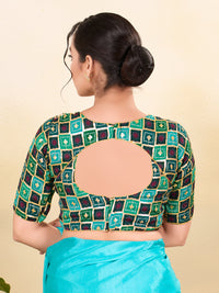 Square Embroidery Sequence Chinon Blouse