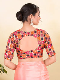 Square Embroidery Sequence Chinon Blouse