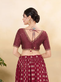 Wedding Special Embroidery Zari Silk Blouse