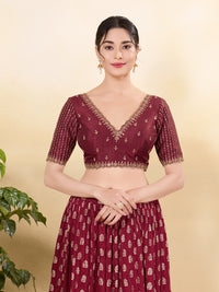 Wedding Special Embroidery Zari Silk Blouse