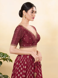 Wedding Special Embroidery Zari Silk Blouse