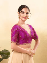 Wedding Special Embroidery Zari Silk Blouse