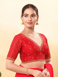 Wedding Special Embroidery Zari Silk Blouse