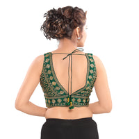 Signature V Neck Embroidery Sequence Blouse