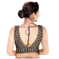 Signature V Neck Embroidery Sequence Blouse