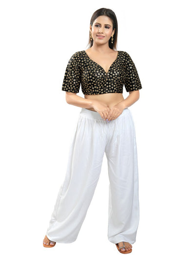 Flower Embroidery Sequence Blouse