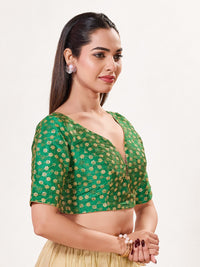 Flower Embroidery Sequence Blouse