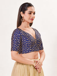 Flower Embroidery Sequence Blouse