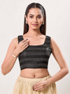 Round Neck Thread Sequence Blouse