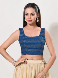 Round Neck Thread Sequence Blouse