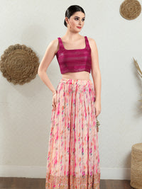 Round Neck Thread Sequence Blouse