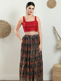 Round Neck Thread Sequence Blouse
