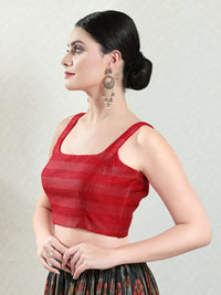 Round Neck Thread Sequence Blouse